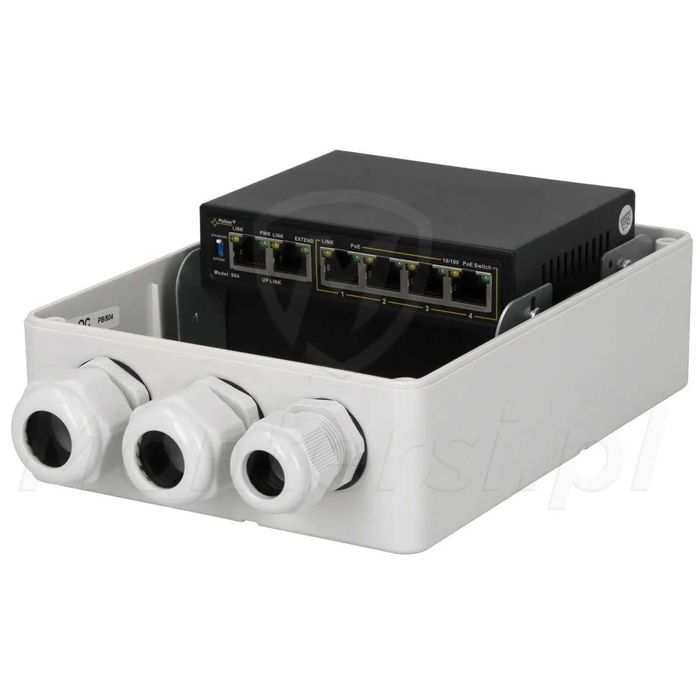 Switch Pulsar S64H + zestaw montażowy na słup do kamer OZB2 do kamer