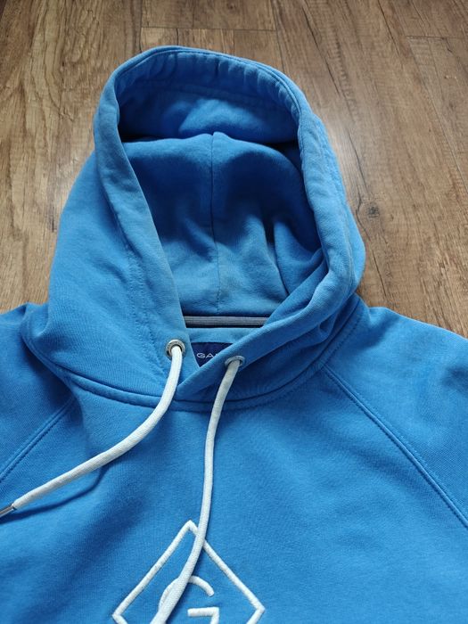 Niebieska bluza z kapturem, kangurka, L/XL, Gant