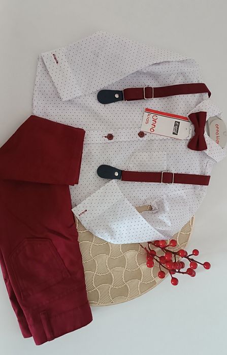 nowy elegancki komplet zestaw 104 na święta sesję wesele dla chłopca