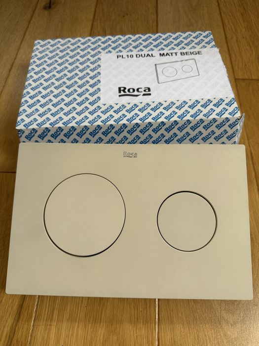 Przycisk spłukujący do WC Roca PL10 Dual Matt Beige – nowy