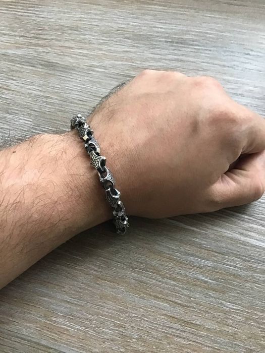 Срібний браслет Baraka 27г чоловічий мужской серебряный браслет 925