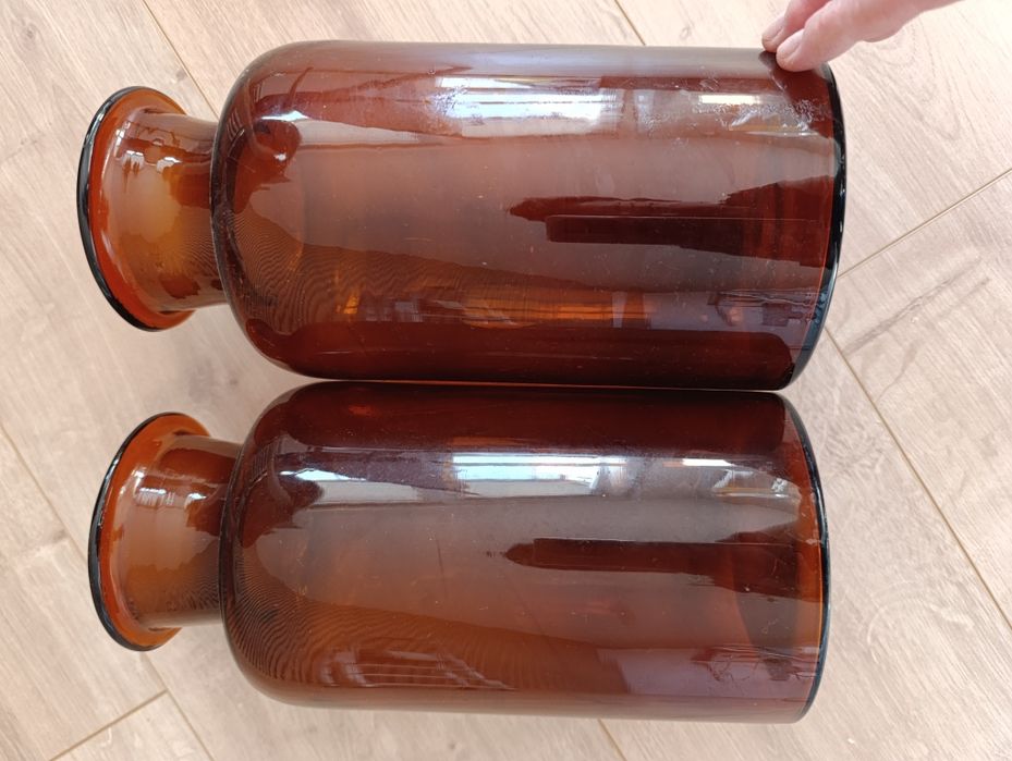 Szklane słoje apteczne bez korków