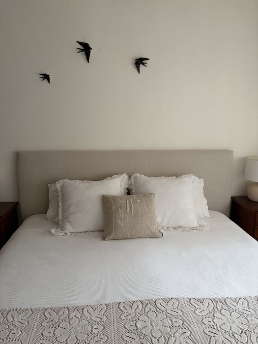Cabeceira de cama Bege