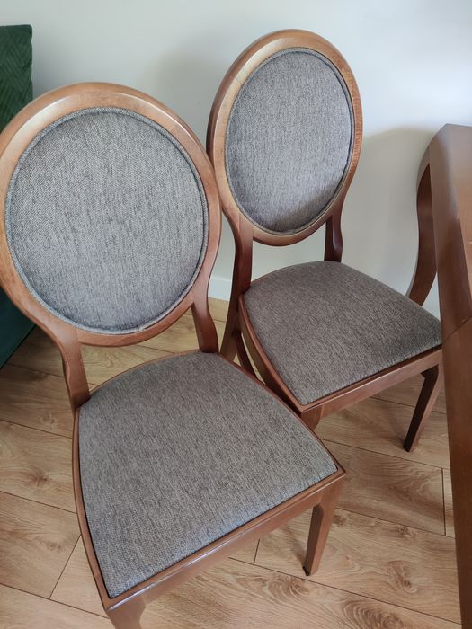 Stół 6 krzeseł Stół rozkładany,  drewno