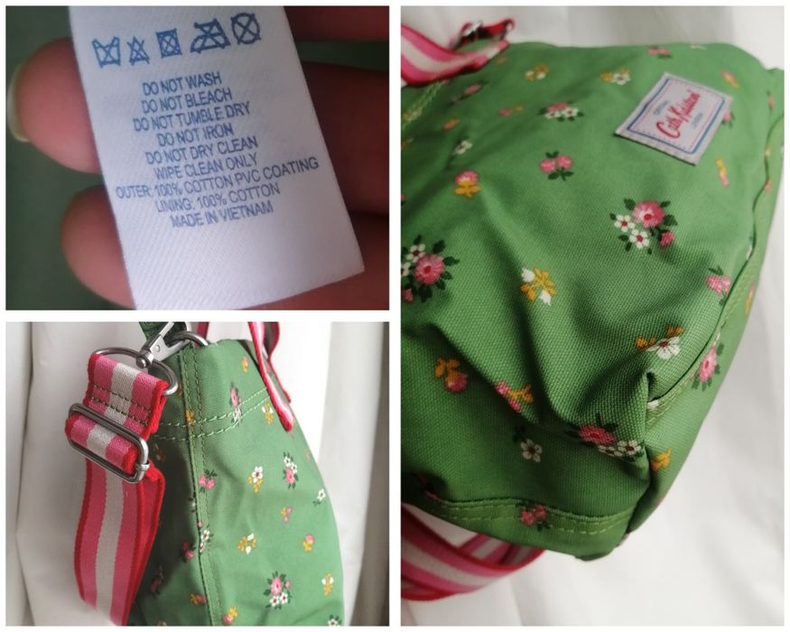 Сумка Cath Kidston зелена через плече стильна квіти квітчаста модна