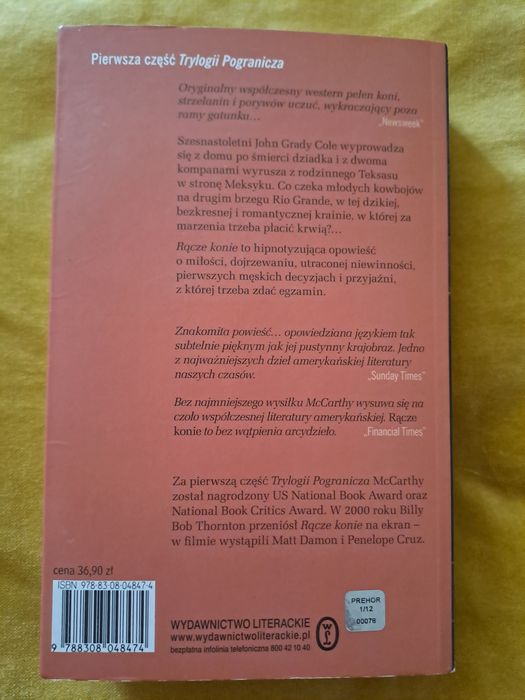 Rącze konie Cormac McCarthy