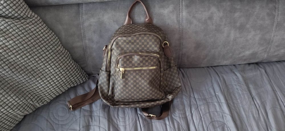 Plecak damski brązowy