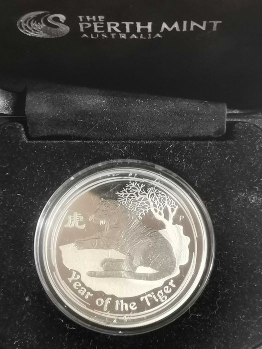 1 доллар серебро 0.999 Австралиягод тигра 2010