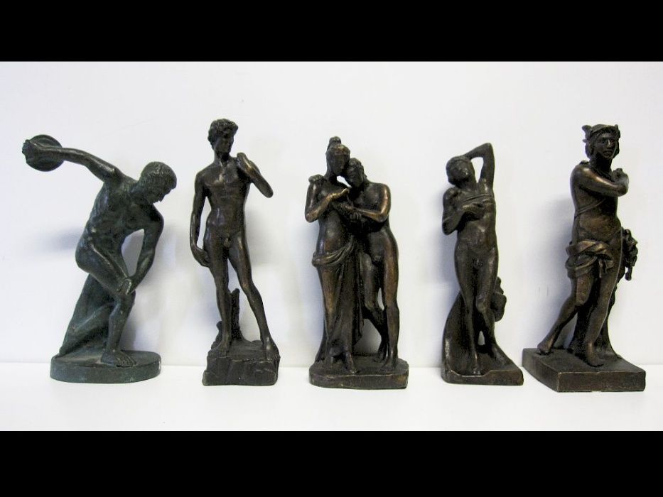 lindas pequenas esculturas em Bronze - reproduções -