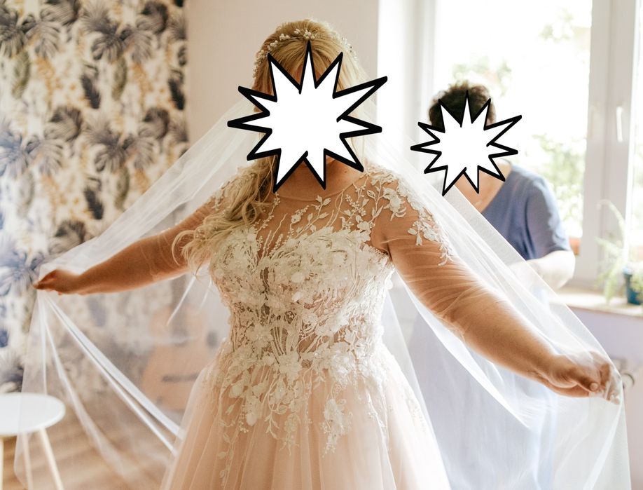 Suknia ślubna 42/44 - 158 cm wzrostu