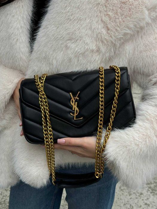Saint Laurent LouLou Lambskin Black Gold