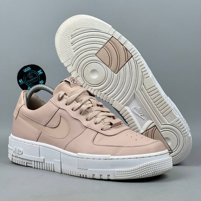 Nike Air Force 1 Pixel Beige найк форсы кеди кросівки кеды кроссовки обувь взуття черевики для міста класичні повсякденне універсальні  на платформе