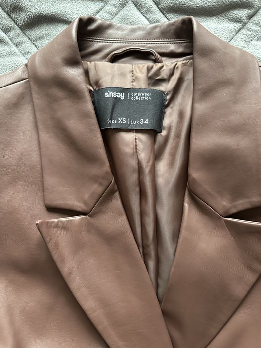 Піджак жакет шоколадний XC C шкіряний