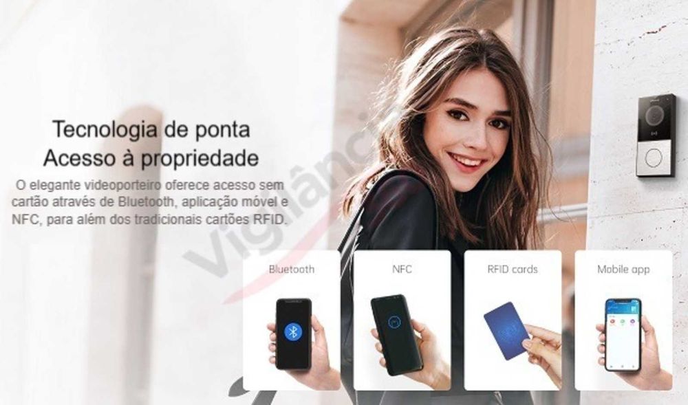 Videoporteiro IP WiFi FullHD com Monitor Touch 7” PoE NFC ONVIF - NOVO