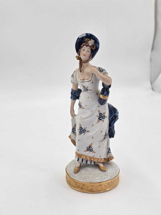 Figurka porcelanowa dama Edoardo Tasca Włochy 24cm #295 Stylowy Węgrów