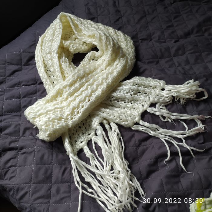 Szal 2 szt. Biały i czerwony