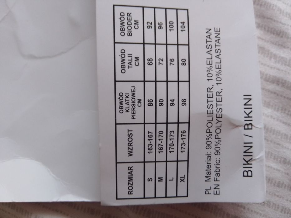 Bikini strój kąpielowy rozmiar xl dwuczęściowy