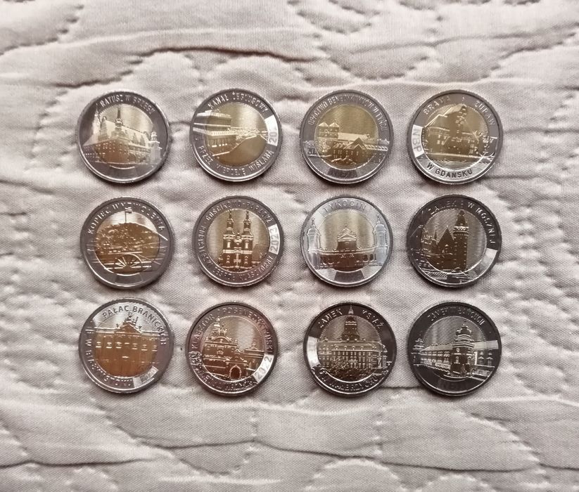 12 szt monet 5 zł okolicznościowych mennicze