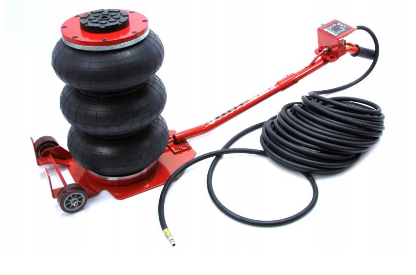 Podnośnik pneumatyczny bałwanek 3,5T ŻABA + wąż gumowy 5m
