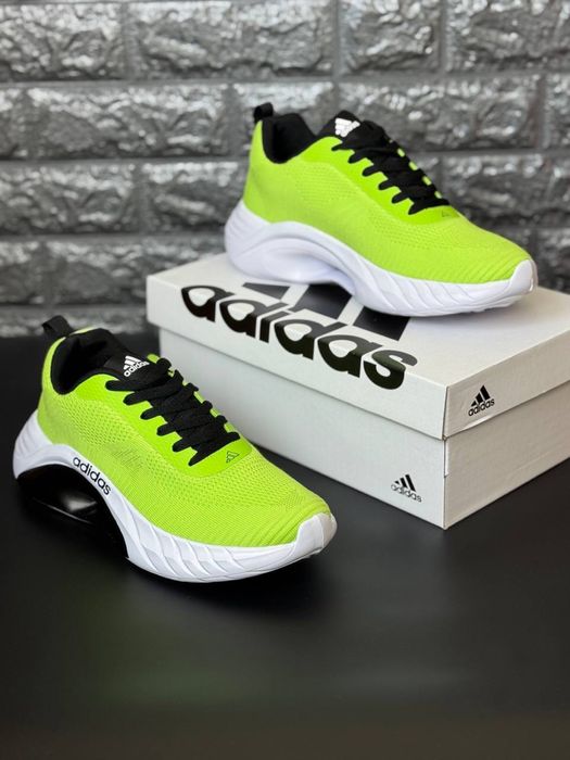 ADIDAS Ярко зеленые мужские кроссовки сетка 40-45