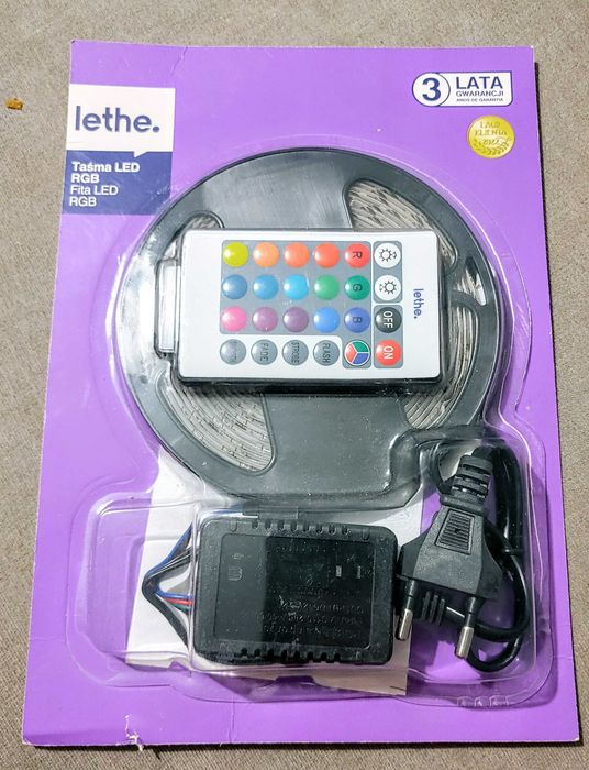 Taśma ledowa 5 m z pilotem nowa