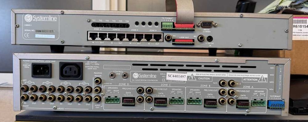 Systemline S4.3 + CMDR-1 Sistema Áudio Multiroom 4 Zonas