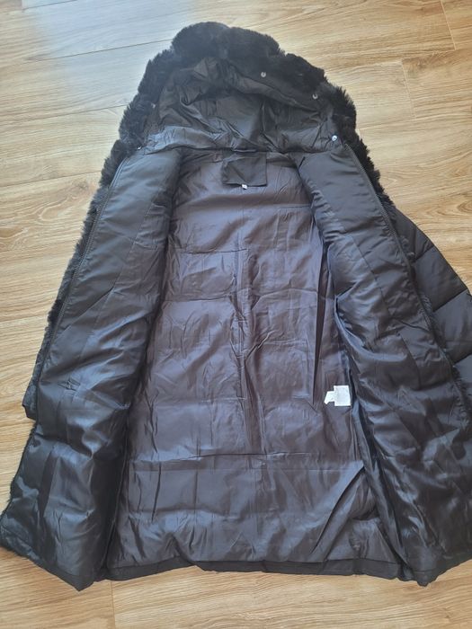 NOWA długa kurtka zimowa płaszcz puchowy nowa z metką czarna
