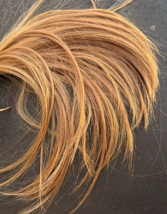 Naturalne włosy słowiańskie 30cm 80g, blond.