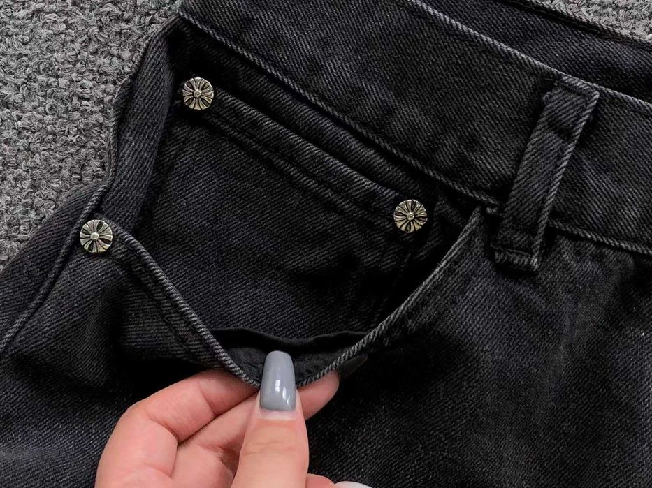 Джинси Chrome Hearts з нашивками хрестів штаны джинсы Хром Хартс