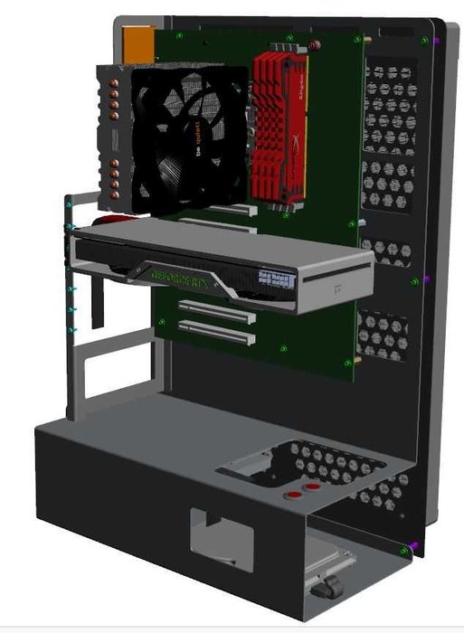 Unikat - TEST BENCH M-CASE 6 - ATX , 2 x AIO 420, Polska konstrukcja