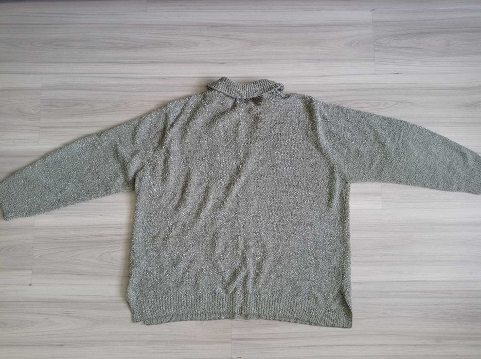 Damski sweter, wciągany, zielony