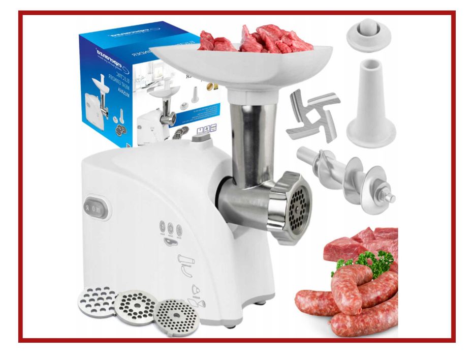 Mocna Maszynka Do Mielenia Mięsa Elektryczna 2200W + x3 Sita PROMOCJA