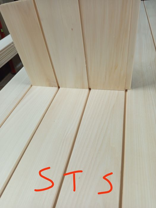 Boazeria osika biała dwustronna, profil STS,sauna,