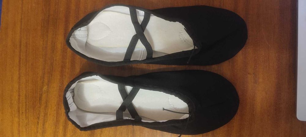 Черные балетки для танцев. Спортивные балетки, 44р, 25,5см