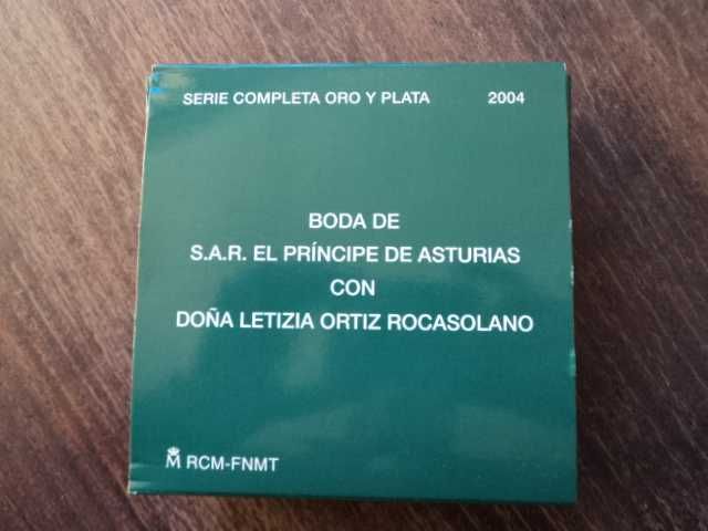 Moedas ouro e prata Bodas Reis de Espanha