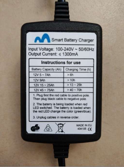 Carregador "inteligente" de Baterias de 12V ou 6V para CARRO ou MOTA.