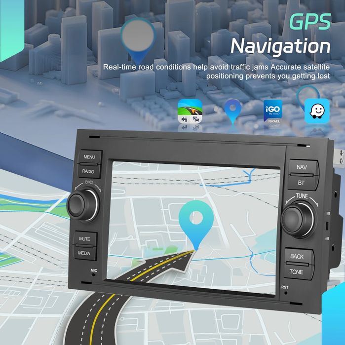 Rádio Android 13 Ford Focus Fiesta Galaxy Mondeo 4/64GB Carplay GPS