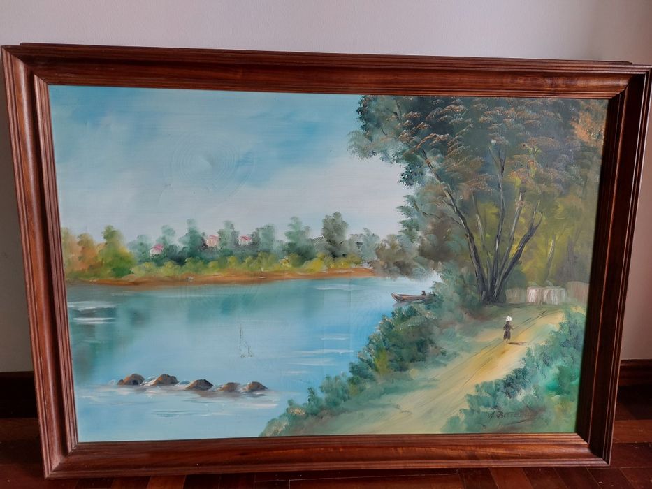 Óleo sobre tela, em bom estado