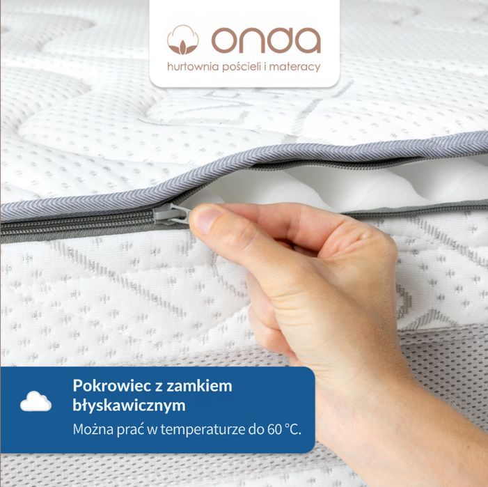 Materac piankowy 160x200 H3 23cm 7-strefowy komfortowy ergonomiczny
