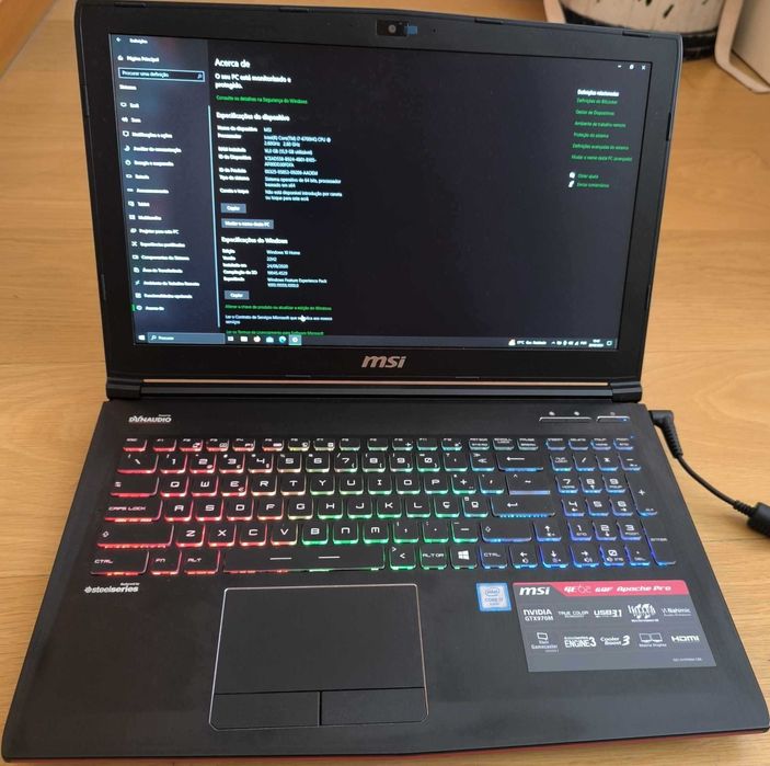 Portátil MSI GE62 6QF Apache Pro (i7-6700HQ |  16GB | 970M)