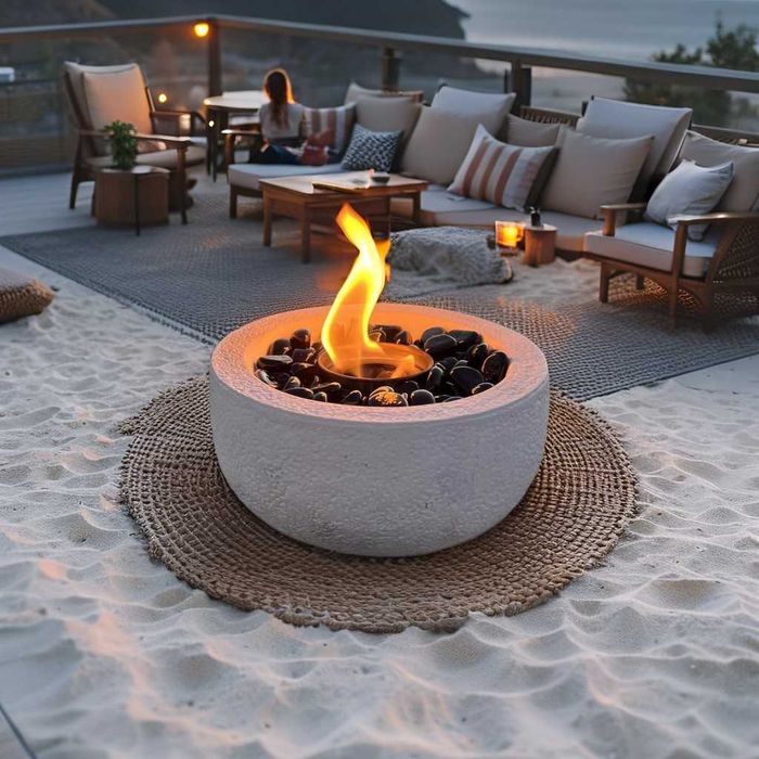 Lareiras decorativas em cimento , feitas a mao.