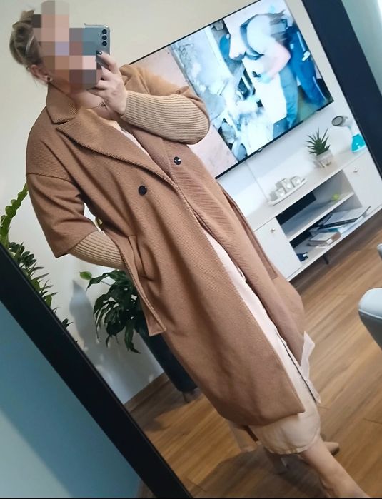 Elegancki płaszcz wiosenny 44 46 Nowy