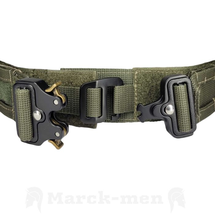 Тактичний подвійний пояс швидкого скидання, бойовий пояс, РПС. ХL хакі