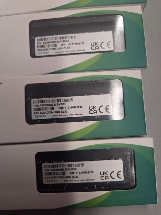 Sprzedam Pamieći Ram Apacer 8GB DDR4 3200 (do Laptopa)