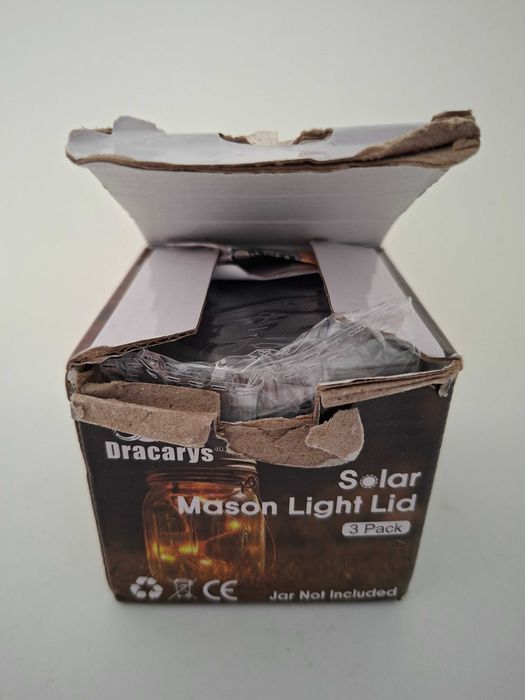 Solarne pokrywki nakrętki słoika LED Dracarys Mason Light Lid 3 szt