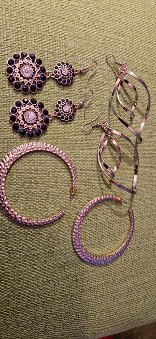 Trzy pary kolczyków