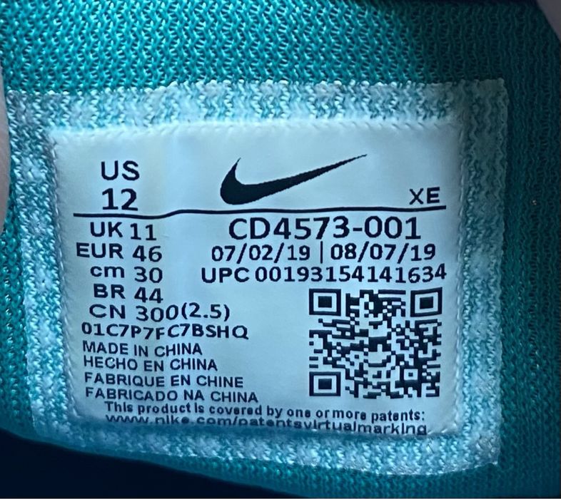 Кроссовки Nike Air Zoom Pegasus 36 размер 46 стелька 30