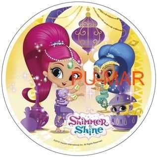 Opłatek na tort Urodziny Shimmer Shine