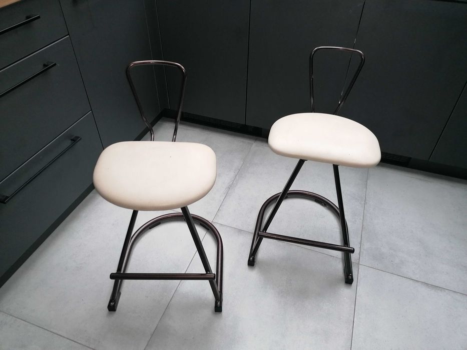 2 krzesła hooker metal i skóra ekologiczna