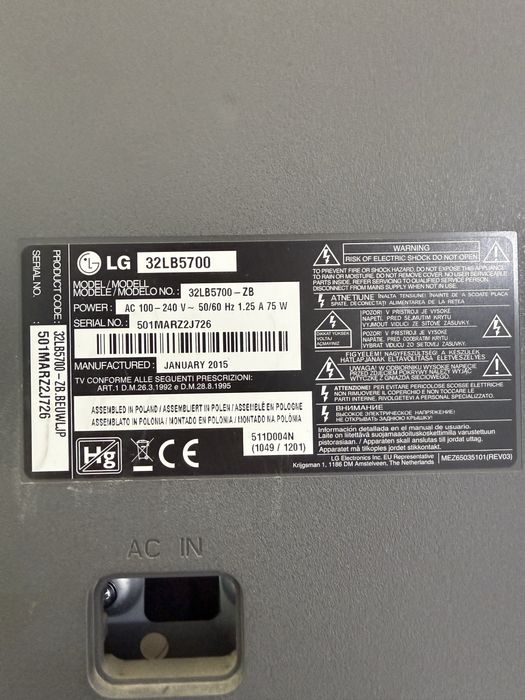 Tv LG 32LB5700 P/Pecas